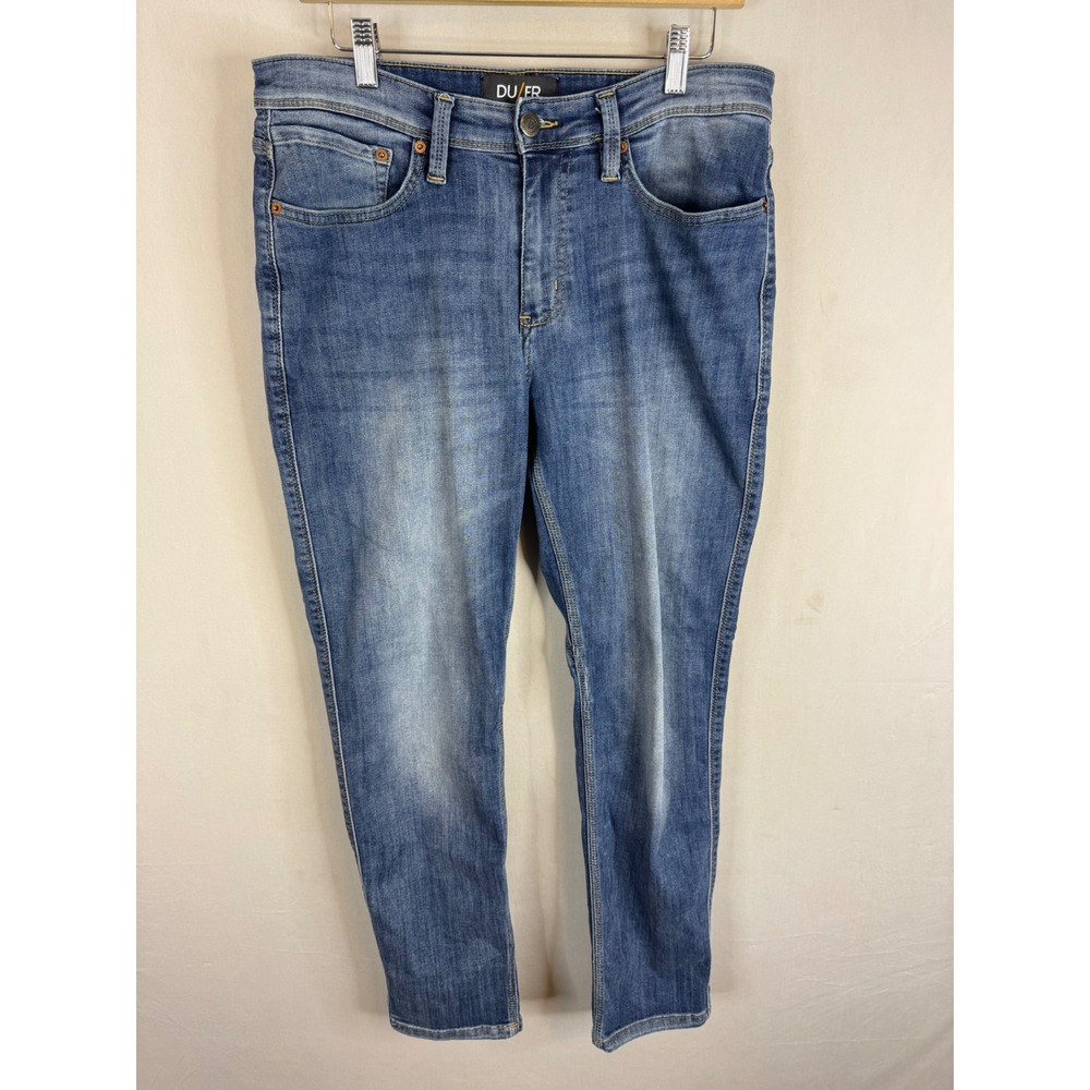 DU/ER L2X Slim Fit Performance Denim Jeans Blue 33x30 COOLMAX Slim Fit